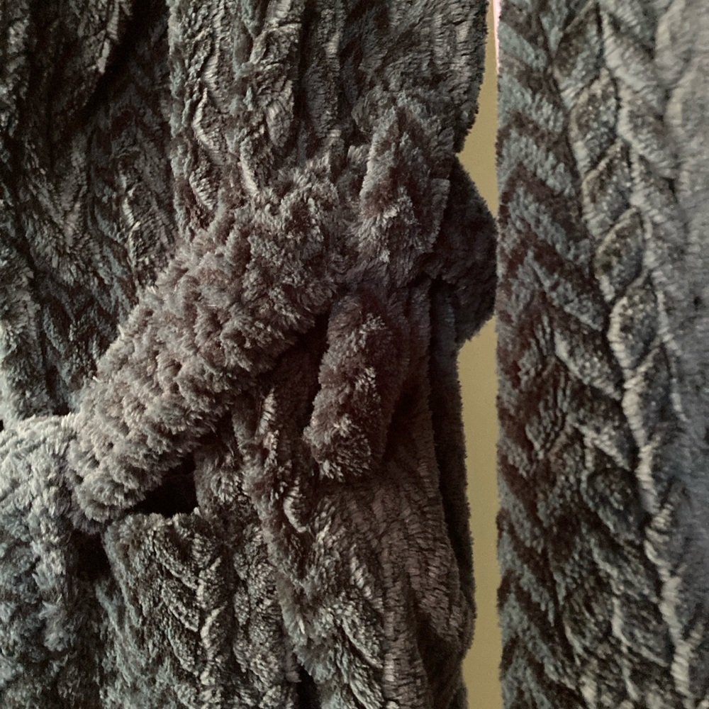 Plush Dark Green Belted men’s belted robe super soft men’s robe - Picture 2 of 3